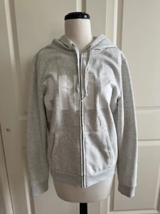 Victoria's Secret PINK Ivy Fleece Campus Full Zip Hoodie Size M/Gray Color NEW - Picture 1 of 5