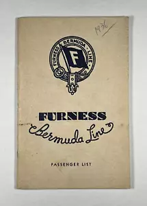 1936 Lista passeggeri Monarch of Bermuda - da NY a Bermuda - Linea pelliccia-Bermuda - Foto 1 di 3