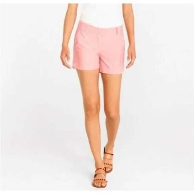 NUEVO CON ETIQUETAS J.Crew Pantalones Cortos Chinos de Algodón Rotos 5" Rojo Amapola 14 Tiro Alto Verano Informal Foto 1 de 4