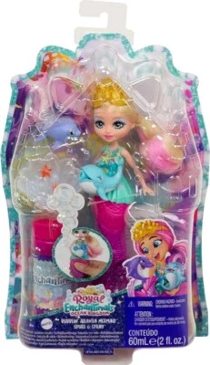 MATTEL Enchantimals HFT24 - Seifenblasen Meerjungfrau (18 cm) mit Delfin-Tierfigur