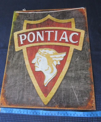 Pontiac Retro 1930 Logo - Decoración de Letrero de Metal -GM Oficial 16x12" Tema Coche Foto 1 de 4
