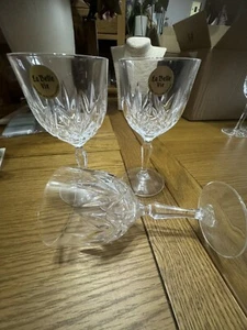 3 Beautiful Cut Glass “La Belle Vie” Genuine 24% Lead Crystal Wine Glasses - Picture 1 of 3