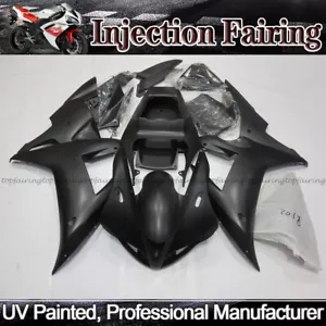Matte Black Fairing Kit for Yamaha YZF R1 2002 2003 Injection Bodywork Set 02 03 - Picture 1 of 2