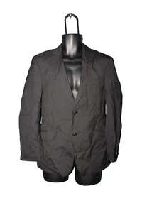 Tommy Hilfiger Mens 36S Modern Fit Black/Blue Navy Striped Sports Jacket Blazer - Picture 1 of 12