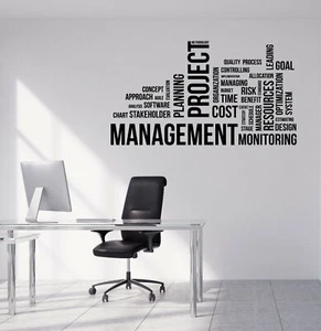 Vinyl Wandtattoo Wort Wolke Projektmanagement Büro Inneneinrichtung (n1224) - Bild 1 von 3