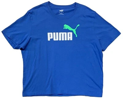 Puma Apparel Moda Ropa Activa Mujer’s 2XL Camiseta Algodón Azul XXL Foto 1 de 4
