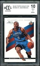 2008-09 Topps Signature #tsrw Russell Westbrook Rookie Card BGS BCCG 10 Mint+