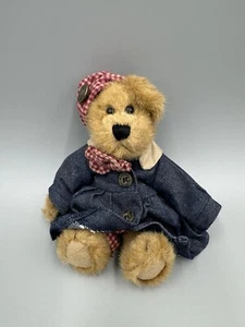 Boyds Bears Eleanor in Jeanskleid & Baskenmütze JB Bean Serie Teddy mit Gelenken 6 Zoll - Bild 1 von 9