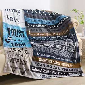 Christian Blanket Birthday Gifts for Women Men, Inspirational Scripture Throw... - Picture 1 of 11