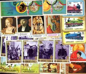 Ajman Los Von 50 Rechts 1000 Briefmarken Unterschiedliche Entwertet - Bild 1 von 7
