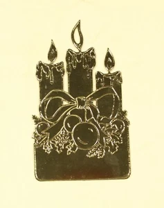 Versilberte geätzte drei Kerzen Christbaumschmuck GESCHENKE - Bild 1 von 4