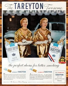 Tareyton - Cigarettes - The Tareyton Twosome - 1950s - Rare - Metal Sign 11 x 14 - Picture 1 of 4