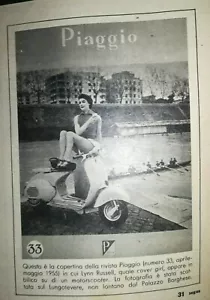 '30 VECCHIA PUBBLICITA' ADVERT - VESPA PIAGGIO SCOOTER MODELLA - Foto 1 di 1