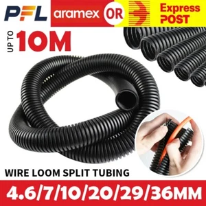 Split Wire Sleeve Tube Loom Conduit Manage Convoluted Tubing Cable Cover Protect - Picture 1 of 6