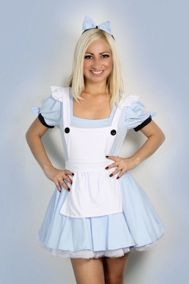 Déguisement Halloween Alice au pays des merveilles tenue lingerie sous vêtement 8-18 - Photo 1/1