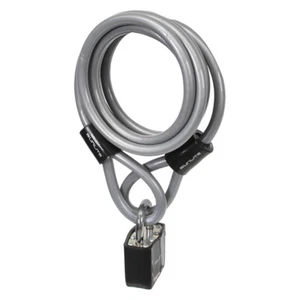 Sunlite Key Lock & Cable Lock Sunlt Cbl 8mmx6f W/pad-key Coil Sil - Picture 1 of 1