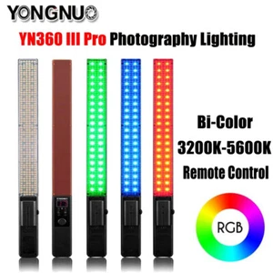 YONGNUO YN360III Pro Handheld LED Video Light RGB Color 3200K-5500K APP Remote  - Picture 1 of 12