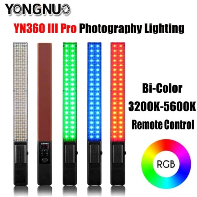 YONGNUO YN360III Pro Handheld LED Video Light RGB Color 3200K-5500K APP Remote  - Image 1 of 4