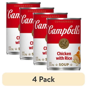 (4 pack) Campbell's Condensed Chicken and Rice Soup, 10.5 oz Can - Picture 1 of 11