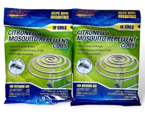 PIC Citronella Mosqu Repelling Coils 2 Packs = 20 Coils - Picture 1 of 2