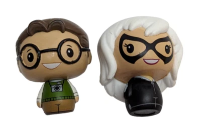 2x Marvel Comics FUNKO PINT SIZE HEROES: Black Cat & Peter Parker Vinyl Figures - Image 1 of 4