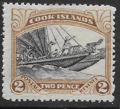 1933  COOK ISLANDS Sc#93 Perf :14 MLH OG VF SHIP - Image 1 of 2