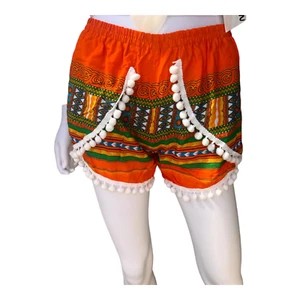 Unisex Thailand Elefantenshorts lässiger Stil orange Mischung mit Bommel - Bild 1 von 2
