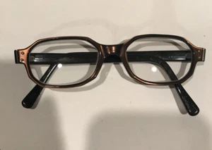 American Optical Vintage Brille Achteck oval braun Acetat mit neuen klaren Gläsern - Bild 1 von 11