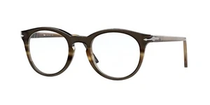 Persol Brille Herren Rund PO3259V 1135 Gestreift Braun Demogläser 45mm - Bild 1 von 3