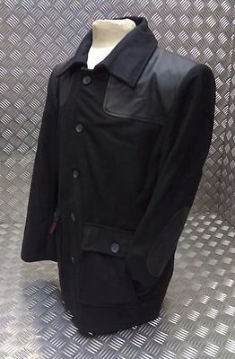 Vintage British Style Workers Red Tartan Lined Black Donkey Jacket - BRAND NEW - Image 1 of 4