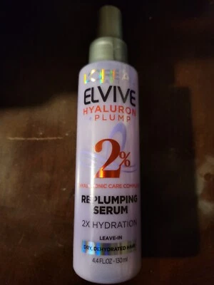 Suero para cabello Loreal Elvive Hyaluron + Plumping Replumping Moisture 4,4 oz 2 % hialurónico Foto 1 de 2