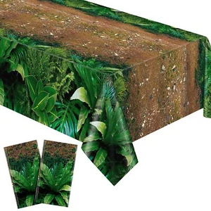durony 2 Pieces Forest Path Tablecloth Safari Jungle Table Cover Waterproof P... - Picture 1 of 7
