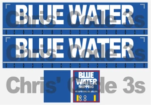 Code 3 selbstklebendes Vinyl Anhänger Aufkleber - blau Wasserversand - 1/50 1/64 1/76 1/148 - Bild 1 von 1