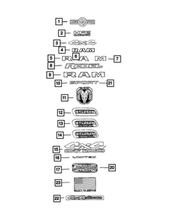 Genuine Mopar Nameplate 68298470AA - Picture 1 of 4