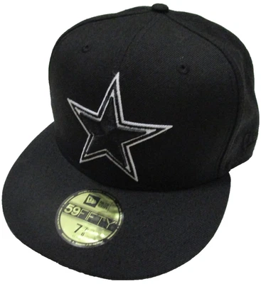 Dallas Cowboys New Era NFL 59FIFTY Gorra Hombres Ajustada Talla 7 7/8 Negra Nueva con Etiquetas Foto 1 de 4