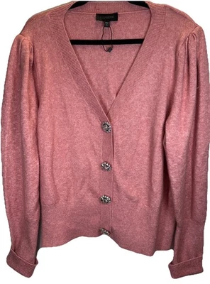 Nuevo con etiquetas Suéter Express Botón Estrás Joyas Talla XL Foto 1 de 4