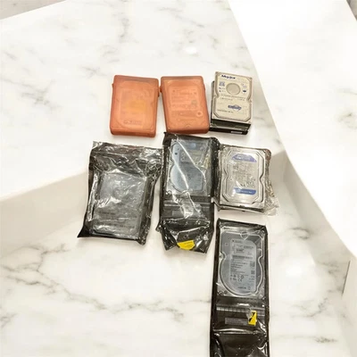 Lot of 11 Mixed HDD & SSD – 250GB to 3TB – SATA, SAS, IDE – Tested Working - Image 1 of 4