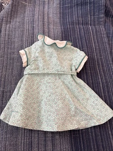 AMERICA GIRL Kit Green Birthday Outfit~ & Floral Wrap DRESS~Historical - Picture 1 of 3