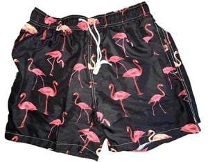 Men’s Swimsuit Trunks Size Medium ~ Pink Flamingos Design NWT - Picture 1 of 10
