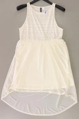 ⭐ H&M Chiffonkleid Kleid für Damen Gr. 40, M Ärmellos creme aus Polyester ⭐ - Bild 1 von 4
