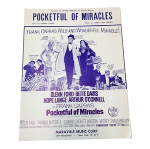 Pocketful of Miracles Noten 1961 Frank Capra Film Cahn Van Heusen Vintage - Bild 1 von 4