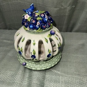 Blue Sky Clayworks Blueberry Tea light Jeanette McCall Icing on the Cake Clean - Picture 1 of 9