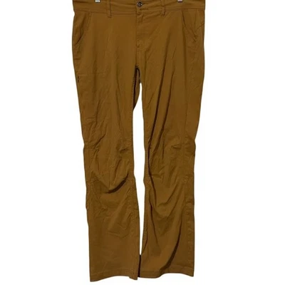 Pantalones rectos de nailon para mujer prAna marrón caqui oscuro Halle 14 Foto 1 de 4