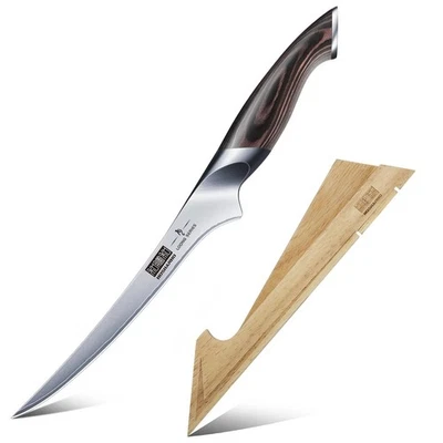 HOSHANHO Fillet Knife 7-Inch High Carbon Steel Japanese Fish Knives with Sheath - Image 1 of 4