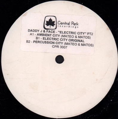 Daddy J & Face Electric City (Part Two) 12" vinyl USA Central Park Recordings - Image 1 of 2