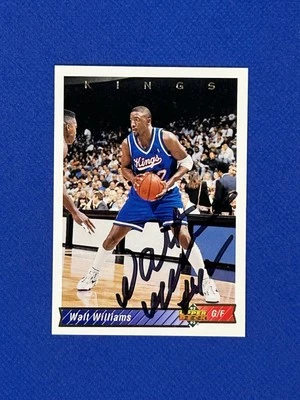 WALT WILLIAMS Autograph Signed 1992-93 UD ROOKIE card #330 auto Kings Rc - Image 1 of 2