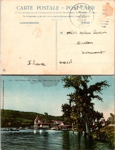 Postal de colección - 1907 The Boating Club, día de regata, North Hatley, Quebec, Canadá - Imagen 1 de 1