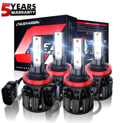 Faros LED altos/bajos 10000K blancos para Infiniti QX30 2017-2019 4x H9 H11 Foto 1 de 4