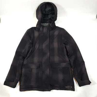 Merrell Womens Opti-Shell Ski Jacket Plaid Pattern - Black - Size Large - Image 1 of 4