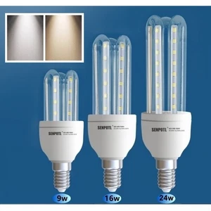 1x E14 LED Mais Glühbirnen 9W 16W 24W U-förmige Fluoreszierende Neon-Flutlichter - Bild 1 von 12